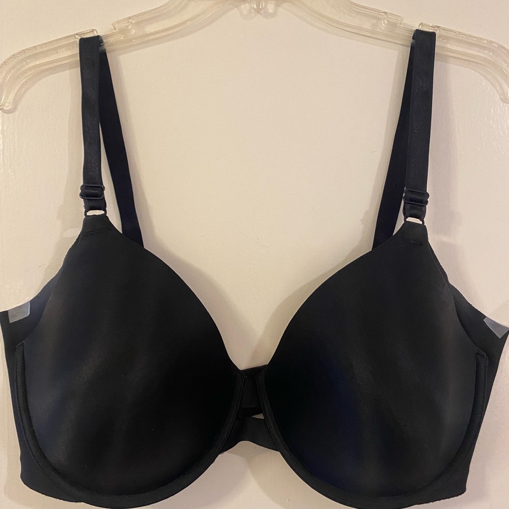 Warner's Black Full Coverage Bra with Adjustable Straps